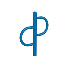 Bicycle rack Province Tradition Agora, 1 bike, PROCITY: metal and wood - Gentian blue, for embedding.