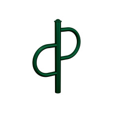 Bicycle Rack Province Tradition Agora, 1 bike, PROCITY: Metal and Wood - Moss Green, for Embedding.