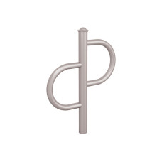 Bicycle rack Province Tradition Agora, 1 bicycle, PROCITY: Metal and Wood - Silk Grey, for embedding.