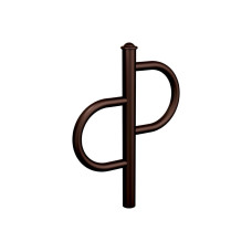 Bike Rack Province Tradition Agora, 1 Bike, PROCITY: Metal and Wood - Chocolate Brown, for Embedding