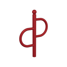 Bike rack Province Tradition Ball, 1 bike, PROCITY: Metal and Wood - Purplish Red, for embedding.