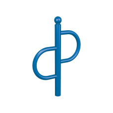 Bicycle rack Province Tradition Ball, 1 bike, PROCITY: metal and wood - gentian blue, for embedding.