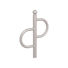 Bicycle Rack Province Tradition Ball, 1 bike, PROCITY: Metal and Wood - Silk Grey, for Embedding.