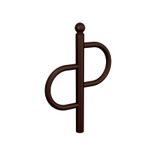 Bike stand Province Tradition Sphere, 1 bike, PROCITY: metal and wood - chocolate brown, for embedding.