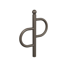 Bicycle stand Province Tradition Ball, 1 bicycle, Procity: Metal and Wood - Procity Gray, for embedding.