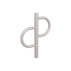 Bike rack Province Tradition brushed stainless steel, 1 bike, PROCITY: metal and wood - Silk grey, for embedding.