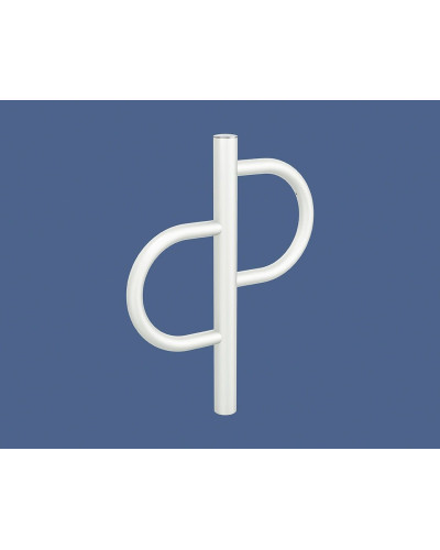 Buy Province Tradition Bicycle Stand, Brushed Stainless Steel, 1 Bike, Metal and Wood - Pure White, for Embedding Online - Shop Now