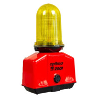 Warnleuchte LED Horizont | mit Rundstrahle |  Gelb | BASt-geprüft | Bakenleuchte für Baustellen