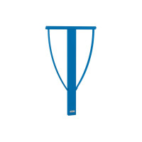 Lisbon backrest, 1 bicycle, PROCITY: Metal - gentian blue, for embedding.