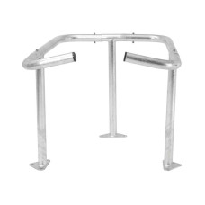 Steel Clamps for Trash Bins (W 908 mm), on Base Plates.