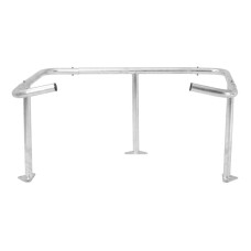 Steel Clamp for Waste Bins (W 1608 mm), on Base Plates.