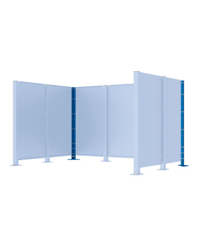 Garbage Bin Privacy Screen - Steel Corner Posts (H 1500 mm) - Enzian Blue Purchase in the Online Shop.