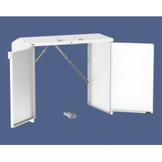Mülltonnenbox Stahl 770L/240L | Ohne Rückwand | Struktur: Reinweiß | Obere Klappen: Reinweiß | abschließbar