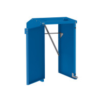 Steel Waste Bin Box 240L-360L | Without Back Wall | Texture: Gentian Blue | Upper Flaps: Gentian Blue | Lockable.