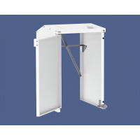 Waste Bin Box Steel 240L-360L | Without Back Wall | Finish: Pure White | Upper Flaps: Pure White | Lockable