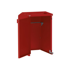 Mülltonnenbox Stahl 240L-360L | Mit Rückwand | Struktur: Purpurrot | Obere Klappen: Purpurrot | abschließbar