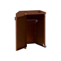 Mülltonnenbox Stahl 240L-360L | Mit Rückwand | Struktur: Rost Corten-Effekt | Obere Klappen: Rost Corten-Effekt | abschließbar