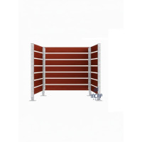Garbage Bins Privacy Screen Made of Compact Laminate - Complete Set (1500x1500 mm, Galvanized).