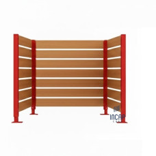 Garbage Bin Visual Protection made of Compact Laminate - Complete Set (1500x1500 mm, Purple)