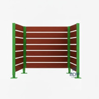 Mülltonnen Sichtschutz aus Kompakt-Laminat – Komplettset (1500x1500 mm, Moosgrün)