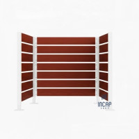 Mülltonnen Sichtschutz aus Kompakt-Laminat – Komplettset (1500x1500 mm, Reinweiß)