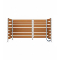 Garbage Bins Privacy Screen made of Compact Laminate - Complete Set (1500x2250 mm, Hot-dip Galvanized)