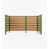 Mülltonnen Sichtschutz aus Kompakt-Laminat – Komplettset (1500x2250 mm, Moosgrün)