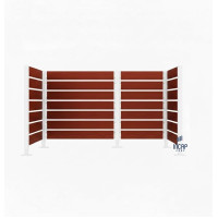 Mülltonnen Sichtschutz aus Kompakt-Laminat – Komplettset (1500x2250 mm, Reinweiß)