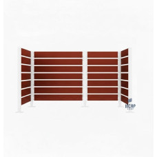 Garbage Can Privacy Screen Made of Compact Laminate - Complete Set (1500x2250 mm, Pure White)