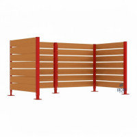 Compact Laminate Waste Bin Screen - Complete Set (1500x3000 mm, Purple)