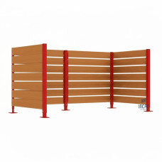 Compact Laminate Waste Bin Screen - Complete Set (1500x3000 mm, Purple)