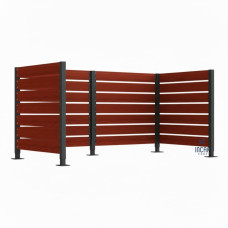 Bin Container Privacy Screen from Compact Laminate - Complete Set (1500x3000 mm, Procity Grey)