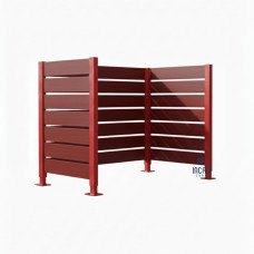 Bin Enclosure made of Compact Laminate – Complete Set (750x1500 mm, Purple)