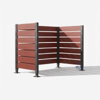 Mülltonnen Sichtschutz aus Kompakt-Laminat – Komplettset (750x1500 mm, Procity Grau)