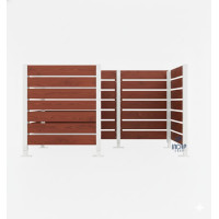 Garbage Can Privacy Screen Made of Compact Laminate - Complete Set (1500x2250 mm, Pure White)