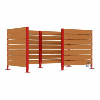 Compact Laminate Waste Bin Screen - Complete Set (1500x3000 mm, Purple)