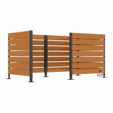 Bin Container Privacy Screen from Compact Laminate - Complete Set (1500x3000 mm, Procity Grey)