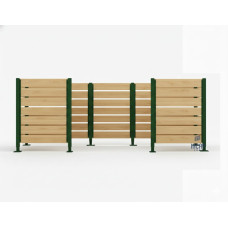 Mülltonnen Sichtschutz aus Kompakt-Laminat – Komplettset (1500x3750 mm, Moosgrün)