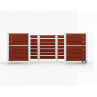 Mülltonnen Sichtschutz aus Kompakt-Laminat – Komplettset (1500x3750 mm, Reinweiß)
