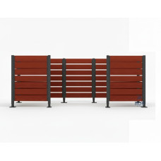 Mülltonnen Sichtschutz aus Kompakt-Laminat – Komplettset (1500x3750 mm, Procity Grau)