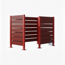 Bin Enclosure made of Compact Laminate – Complete Set (750x1500 mm, Purple)