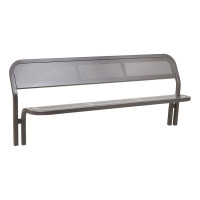 PROCITY park bench CONVI with backrest: seating area made of galvanized steel (Procity Gray), frame made of steel (Procity Gray).