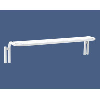 PROCITY CONVI Bench Without Backrest: Seat made of galvanized steel (Pure White), Frame made of steel (Pure White).
