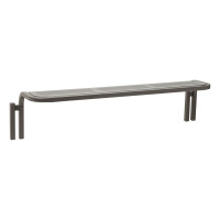 Procity Bench CONVI without Backrest: Seat made of galvanized steel (Procity Gray), frame made of steel (Procity Gray).