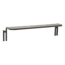 Procity Bench CONVI without Backrest: Seat made of galvanized steel (Procity Gray), frame made of steel (Procity Gray).