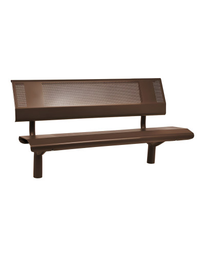 Buy PROCITY OSLO bench with backrest: Seat made of galvanized steel (gentian blue), frame made of steel (gentian blue) - Shop Online for Delivery