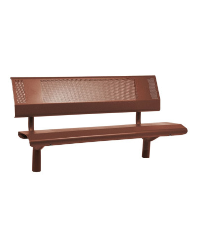 Procity Sitzbank Oslo mit Rückenlehne: Sitzfläche aus verzinktem Stahl (Bunt), Gestell aus Stahl (Rost Corten-Effekt) - Kaufen Sie im Online-Shop mit Lieferung