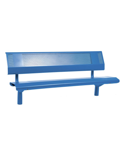 Buy PROCITY OSLO bench with backrest: Seat made of galvanized steel (gentian blue), frame made of steel (gentian blue) - Shop Online for Delivery