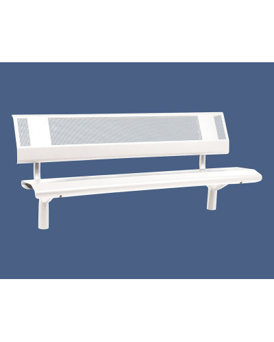 Buy PROCITY SITZBANK OSLO WITH BACKREST: Seat made of galvanized steel (Pure White), Frame made of steel (Pure White) - Online Shop. Delivery included.