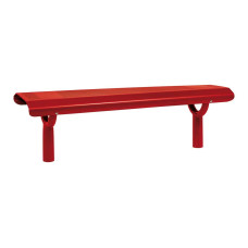 Procity Oslo Bench without Backrest: Seat made of galvanized steel (purple red), Frame made of steel (purple red).